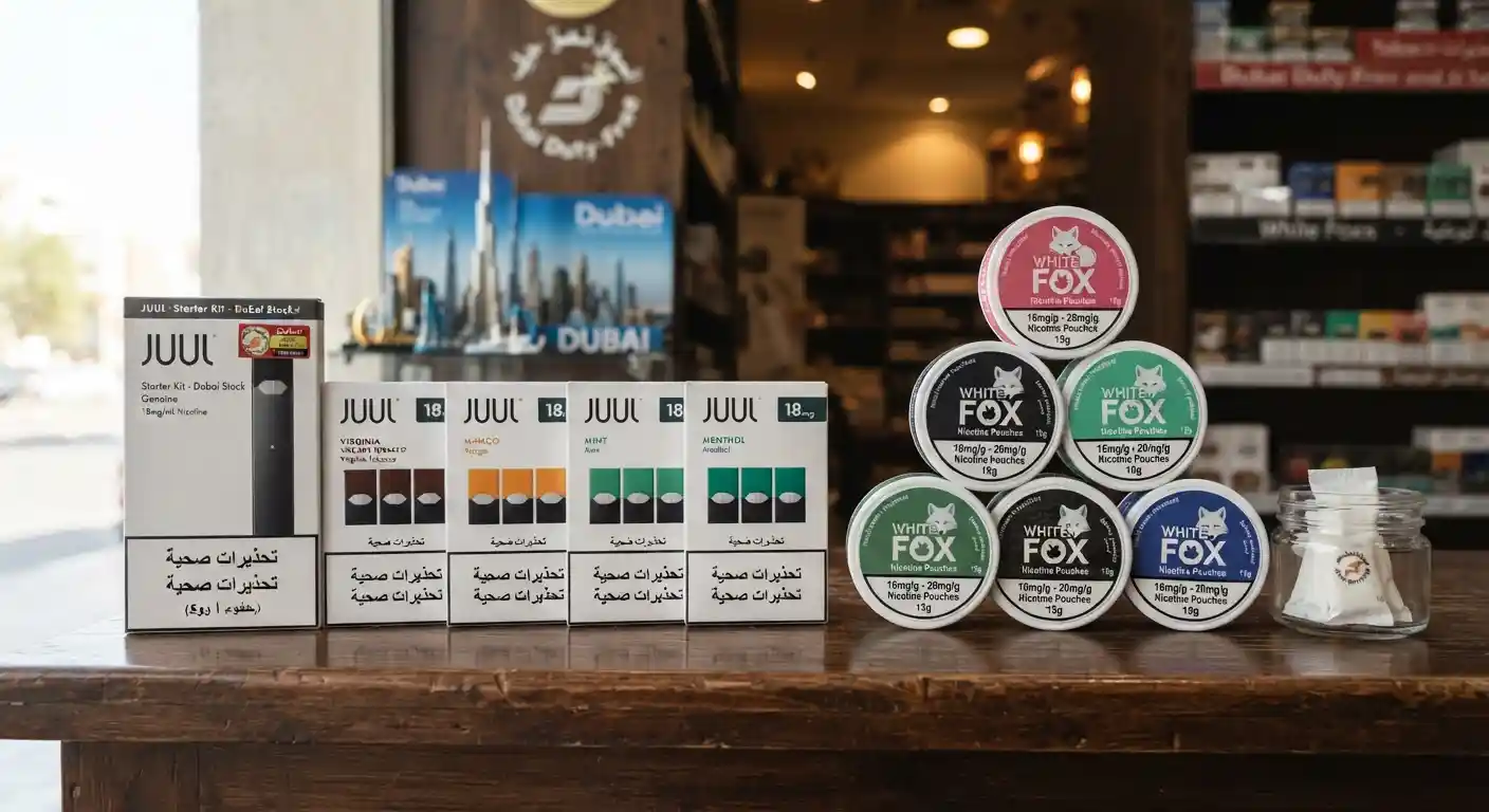 Genuine JUUL Dubai Stock and White Fox Nicotine Pouches